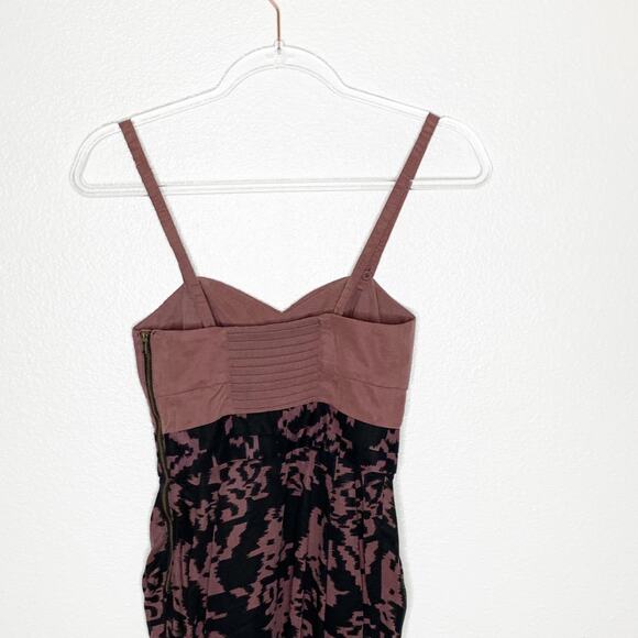 WILFRED Aritzia Drapy Lyoce Dress Pleated Bodycon Printed Black Pink Size 0 NWT - Picture 7 of 14